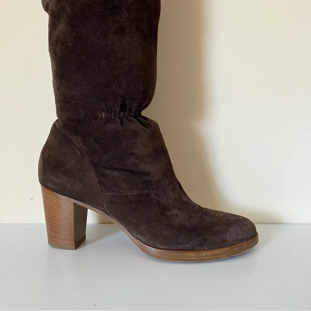 Robert Clergerie Timot Suede Brown Over the Knee Boots size 10